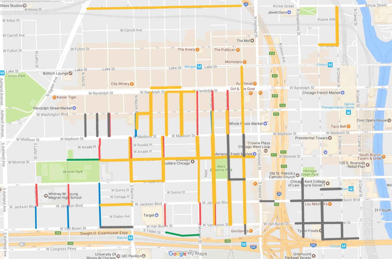 Chicago residential parking zones map
